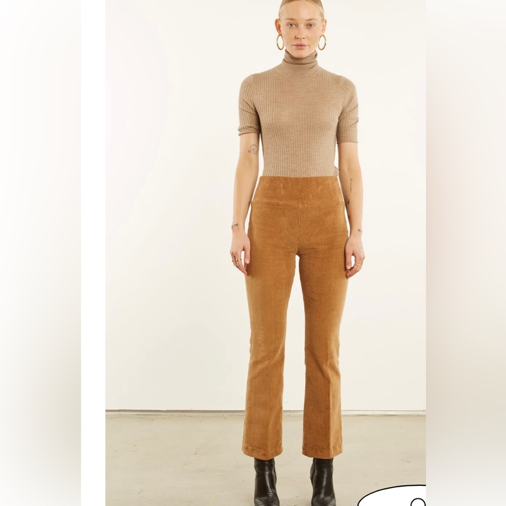 Tan Corduroy Cropped Pants